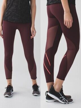 LULULEMON All Meshed Up 7/8 Tight Pockets Running Luxtreme Size 6